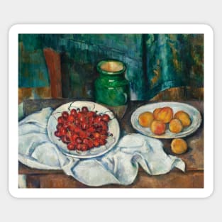 Still Life With Cherries And Peaches by Paul Cezanne Sticker